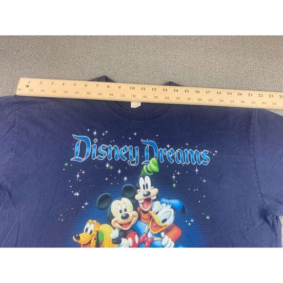 Vintage Disney Men's L Blue Mickey Goofy Dream Florida USA Graphic T -Shirt - Picture 5 of 8